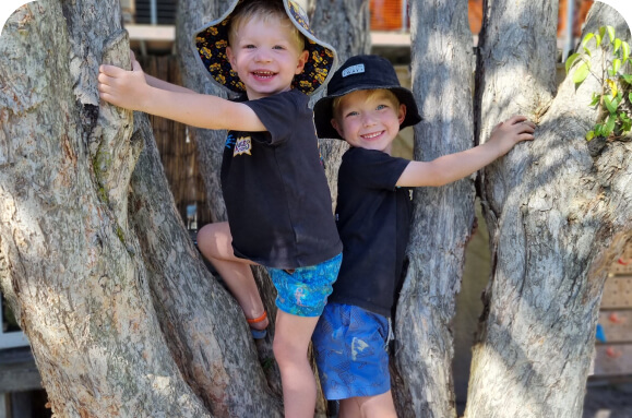 Boys on a tree